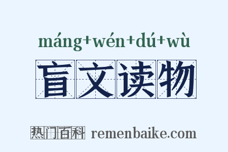盲文读物是什么意思的图片